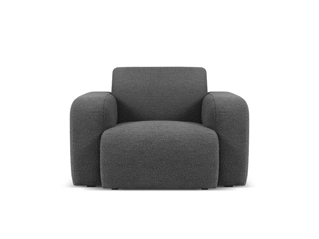 Fotoliu, Molino-101, Micadoni Home, 105x95x72 cm, tesatura boucle, gri inchis - imagine 7
